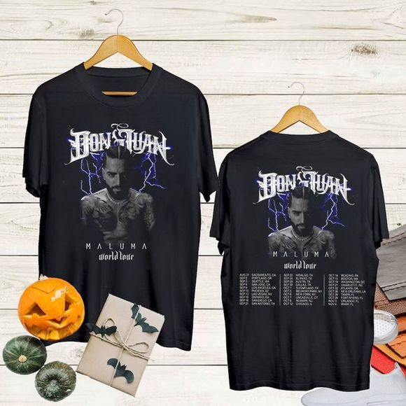 Gildan Tops - Maluma World Tour 2023 2 sided Tshirt Maluma Don Juan Tour Shirt
